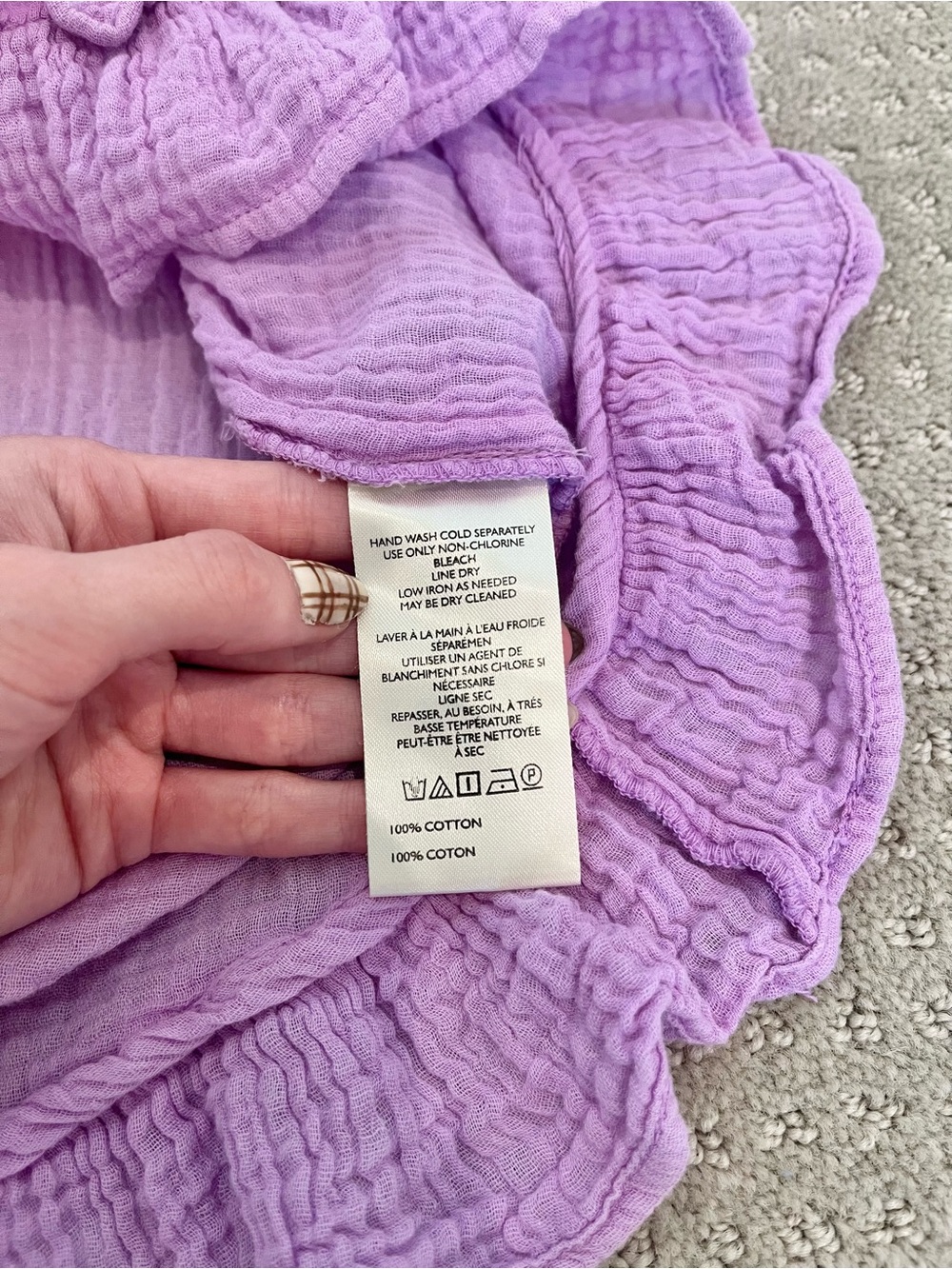 Free People Lilac Ruffle Top - Picture 5 of 7